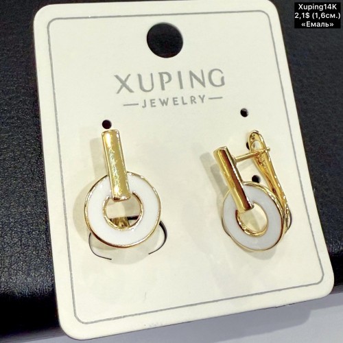 Сережки Xuping14К 10890 (1.6см) «емаль»